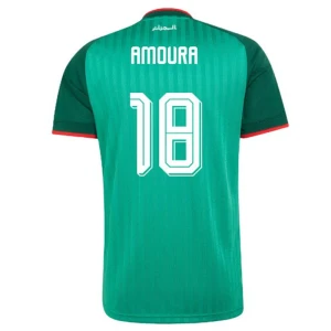 Maglia Calcio Algeria Amoura #18 Mondiali 2026 Trasferta Uomo