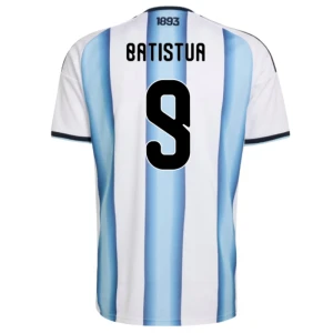 Maglia Calcio Argentina Batistua #9 Mondiali 2026 Prima Uomo