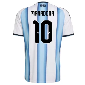Maglia Calcio Argentina Diego Maradona #10 Mondiali 2026 Prima Uomo