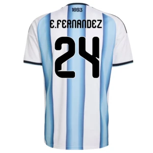 Maglia Calcio Argentina E. Fernandez #24 Mondiali 2026 Prima Uomo