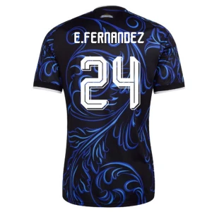 Maglia Calcio Argentina E. Fernandez #24 Mondiali 2026 Trasferta Uomo