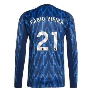 Maglia Calcio Arsenal FC 2025-26 Fabio Vieira #21 Trasferta Uomo Manica Lunga