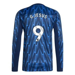 Maglia Calcio Arsenal FC 2025-26 Gabriel Jesus #9 Trasferta Uomo Manica Lunga