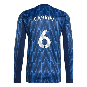 Maglia Calcio Arsenal FC 2025-26 Gabriel Magalhães #6 Trasferta Uomo Manica Lunga