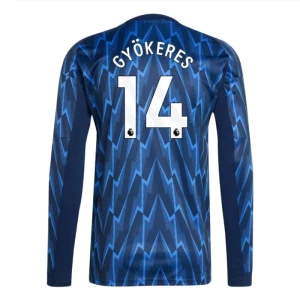 Maglia Calcio Arsenal FC 2025-26 Gyokeres #14 Trasferta Uomo Manica Lunga