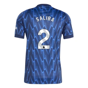 Maglia Calcio Arsenal FC 2025-26 William Saliba #2 Trasferta Uomo