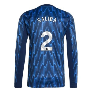 Maglia Calcio Arsenal FC 2025-26 William Saliba #2 Trasferta Uomo Manica Lunga