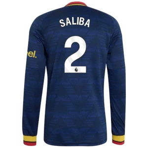 Maglia Calcio Arsenal FC 2026-27 William Saliba #2 Trasferta Uomo Manica Lunga