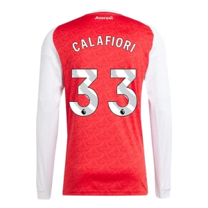 Maglia Calcio Arsenal FC Calafiori #33 2025-26 Prima Uomo Manica Lunga
