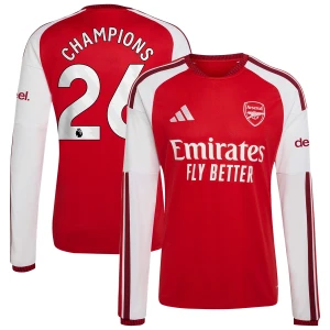 Maglia Calcio Arsenal FC Champions #26 2026-27 Prima Uomo Manica Lunga