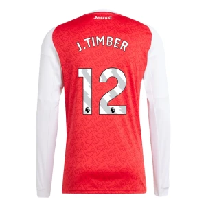 Maglia Calcio Arsenal FC J. Timber #12 2025-26 Prima Uomo Manica Lunga
