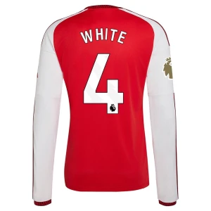 Maglia Calcio Arsenal FC White #4 2026-27 Prima Uomo Manica Lunga