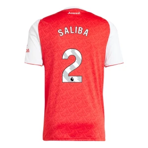 Maglia Calcio Arsenal FC William Saliba #2 2025-26 Prima Uomo