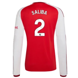 Maglia Calcio Arsenal FC William Saliba #2 2026-27 Prima Uomo Manica Lunga