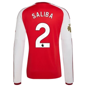 Maglia Calcio Arsenal FC William Saliba #2 2026-27 Prima Uomo Manica Lunga