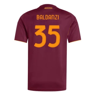 Maglia Calcio AS Roma Baldanzi #35 2025-26 Prima Uomo