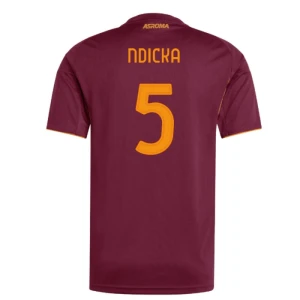 Maglia Calcio AS Roma Ndicka #5 2025-26 Prima Uomo