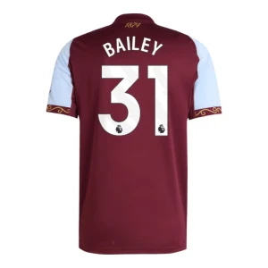 Maglia Calcio Aston Villa Bailey #31 2025-26 Prima Uomo