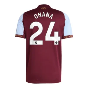 Maglia Calcio Aston Villa Onana #24 2025-26 Prima Uomo