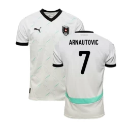 Maglia Calcio Austria Arnautovic #7 Europei 2024 Trasferta Uomo