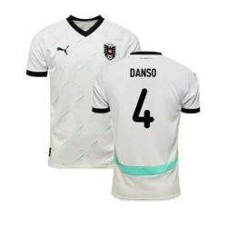 Maglia Calcio Austria Danso #4 Europei 2024 Trasferta Uomo