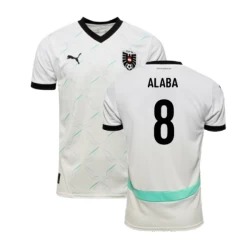 Maglia Calcio Austria David Alaba #8 Europei 2024 Trasferta Uomo