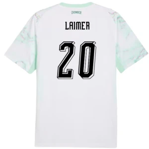 Maglia Calcio Austria Laimer #20 Mondiali 2026 Trasferta Uomo