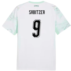 Maglia Calcio Austria Sabitzer #9 Mondiali 2026 Trasferta Uomo