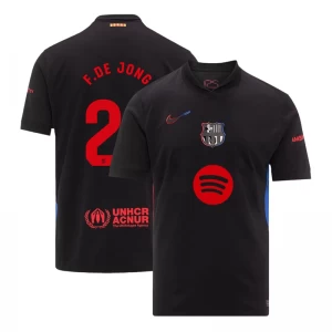 Maglia Calcio Barcellona 2024-25 New Spotify Logo Frenkie de Jong #21 Trasferta Uomo