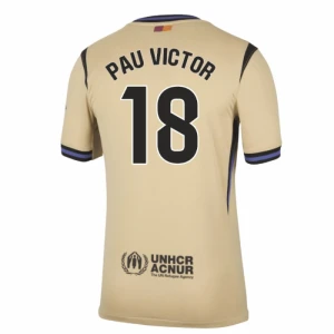 Maglia Calcio Barcellona 2025-26 Pau Victor #18 Trasferta Uomo
