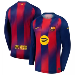 Maglia Calcio Barcellona 2025-26 Prima Uomo Manica Lunga
