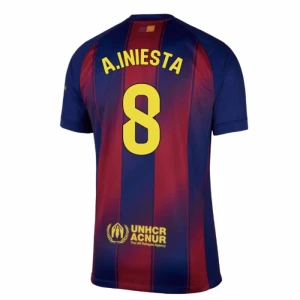 Maglia Calcio Barcellona A. Iniesta #8 2025-26 Prima Uomo