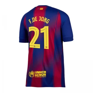 Maglia Calcio Barcellona Frenkie de Jong #21 2025-26 Champions League Prima Uomo