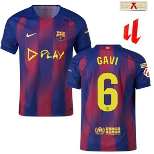 Maglia Calcio Barcellona Gavi #6 2025-26 Clasico Prima Uomo