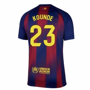 Maglia Calcio Barcellona Kounde #23 2025-26 Prima Uomo