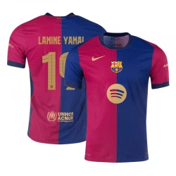 Maglia Calcio Barcellona Lamine Yamal #19 2024-25 UCL New Spotify Logo Prima Uomo