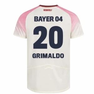 Maglia Calcio Bayer 04 Leverkusen 2025-26 Grimaldo #20 Trasferta Uomo