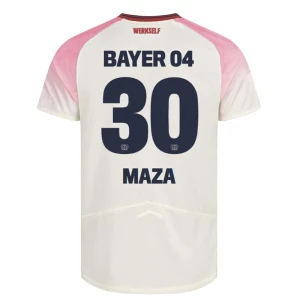 Maglia Calcio Bayer 04 Leverkusen 2025-26 Maza #30 Trasferta Uomo