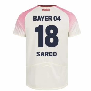 Maglia Calcio Bayer 04 Leverkusen 2025-26 Sarco #18 Trasferta Uomo