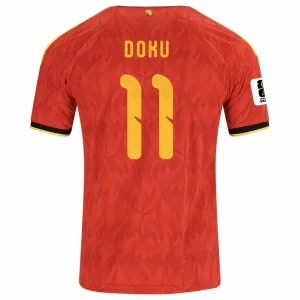 Maglia Calcio Belgio Jérémy Doku #11 Mondiali 2026 Prima Uomo