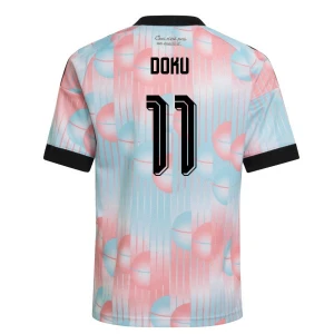 Maglia Calcio Belgio Jérémy Doku #11 Mondiali 2026 Trasferta Uomo