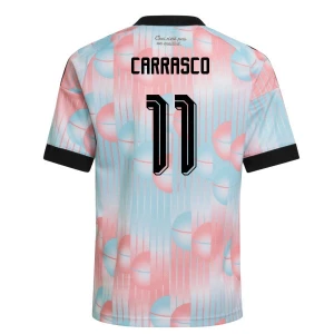 Maglia Calcio Belgio Yannick Carrasco #11 Mondiali 2026 Trasferta Uomo