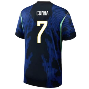 Maglia Calcio Brasile Cunha #7 Mondiali 2026 Trasferta Uomo