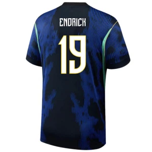Maglia Calcio Brasile Endrick #19 Mondiali 2026 Trasferta Uomo