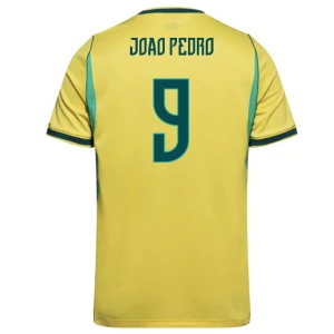 Maglia Calcio Brasile Joao Pedro #9 Mondiali 2026 Prima Uomo