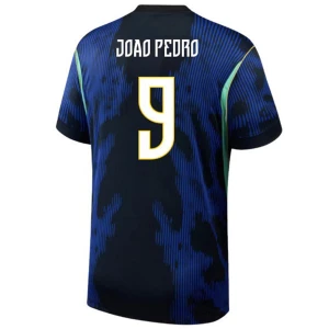 Maglia Calcio Brasile Joao Pedro #9 Mondiali 2026 Trasferta Uomo
