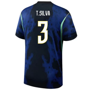 Maglia Calcio Brasile Thiago Silva #3 Mondiali 2026 Trasferta Uomo