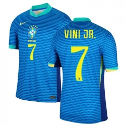 Maglia Calcio Brasile Vinicius Junior #7 Copa America 2024 Trasferta Uomo