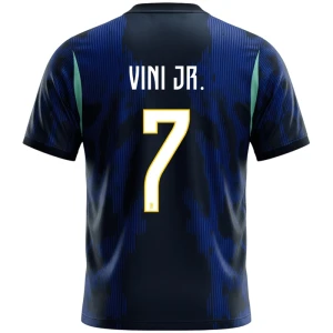 Maglia Calcio Brasile Vinicius Junior #7 Mondiali 2026 Trasferta Uomo