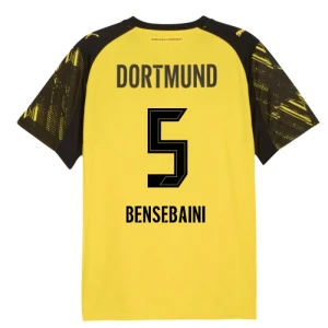 Maglia Calcio BVB Borussia Dortmund Bensebaini #5 2025-26 Prima Uomo